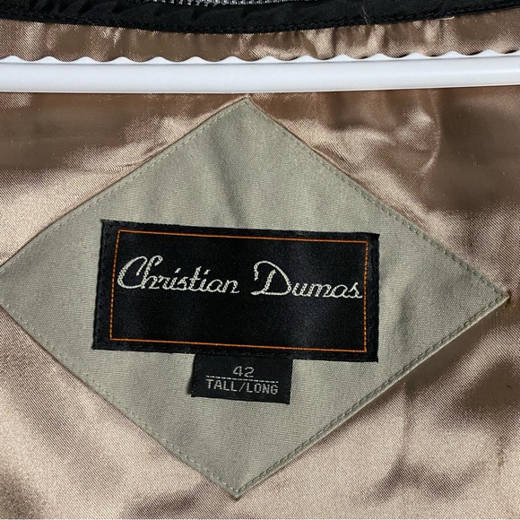 Christian Dumas Cement Button Down Belted Trench Coat - Picture 5 of 11